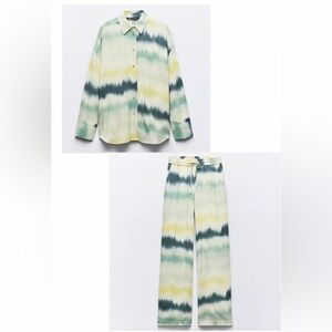 Zara Tie-Dye Set Shirt + Pants